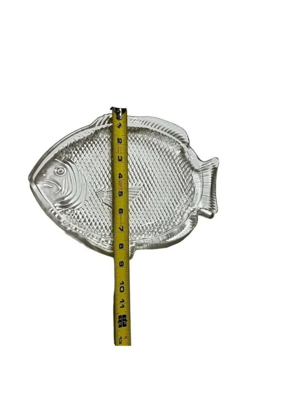 Hors D'oeuvre Dish 2 Stainless Servers International Silver Co Fish Shape Glass
